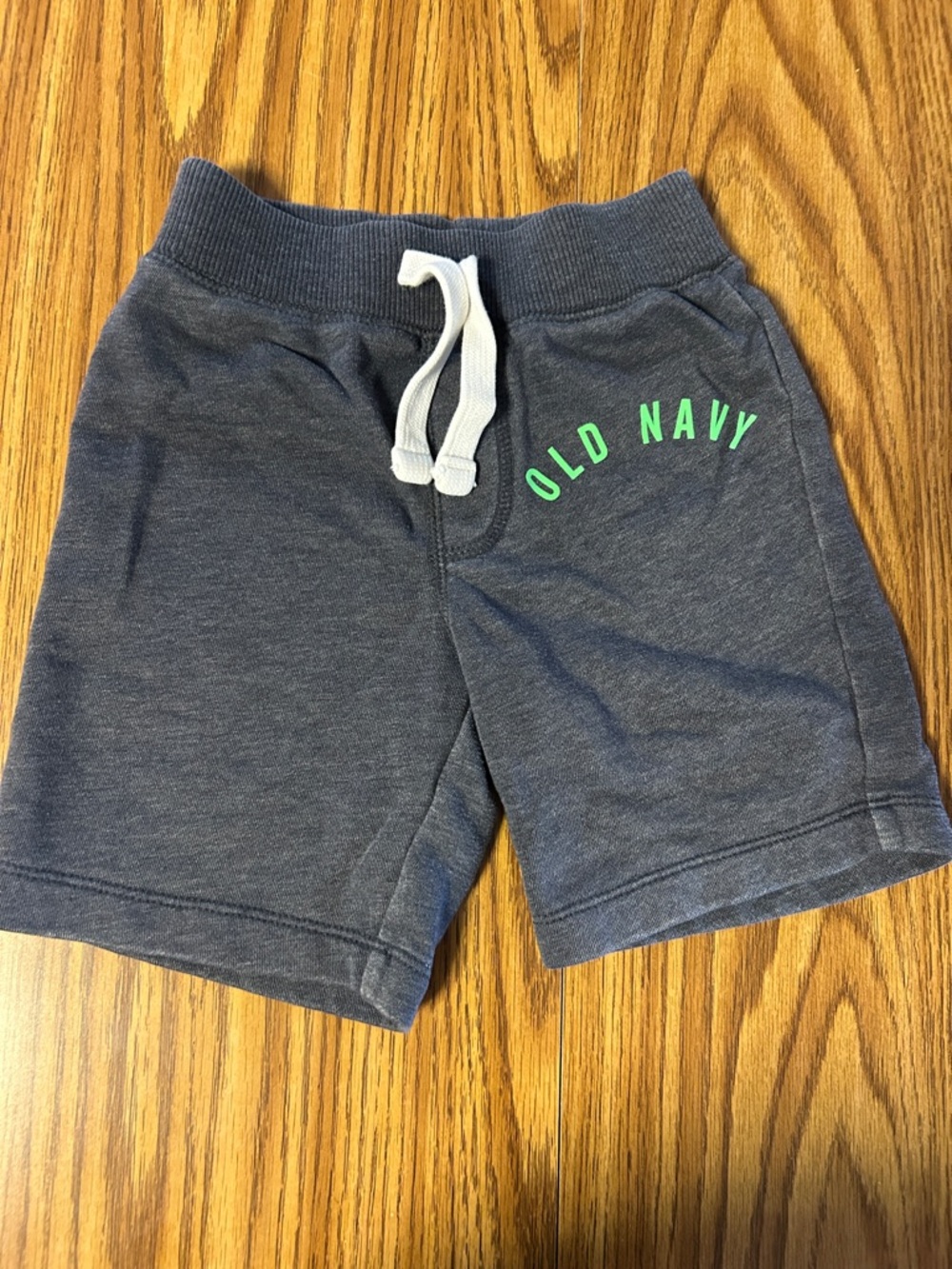 Old Navy Kids Navy Heather Shorts with Green Logo